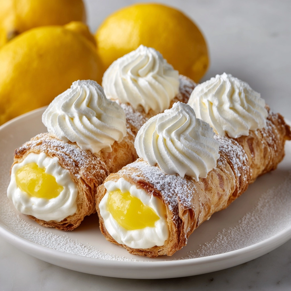 Zesty Lemon Meringue Pie Cannolis Recipe - Recipe Image