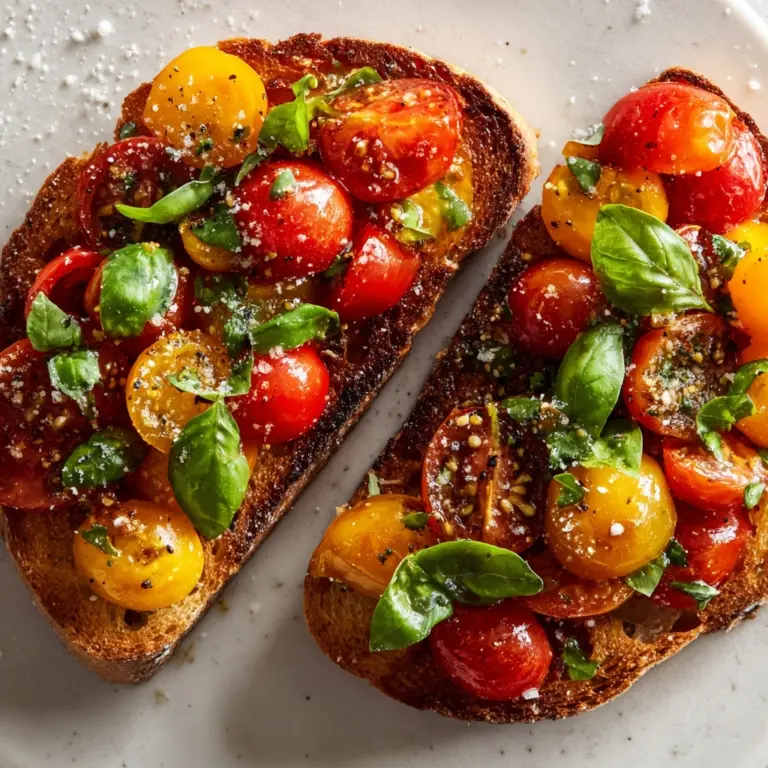 Fresh Cherry Tomato and Basil Bruschetta Recipe