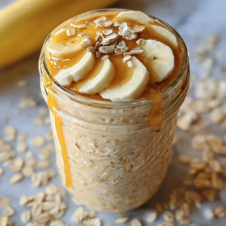 Peanut Butter & Banana Overnight Oats Recipe