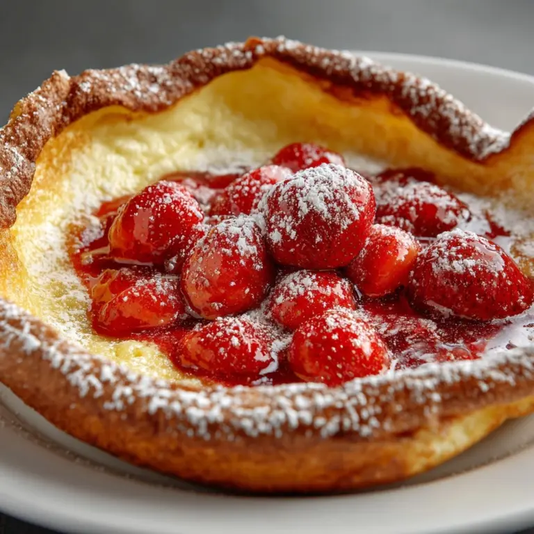 Roasted Strawberry Dutch Baby Recipe