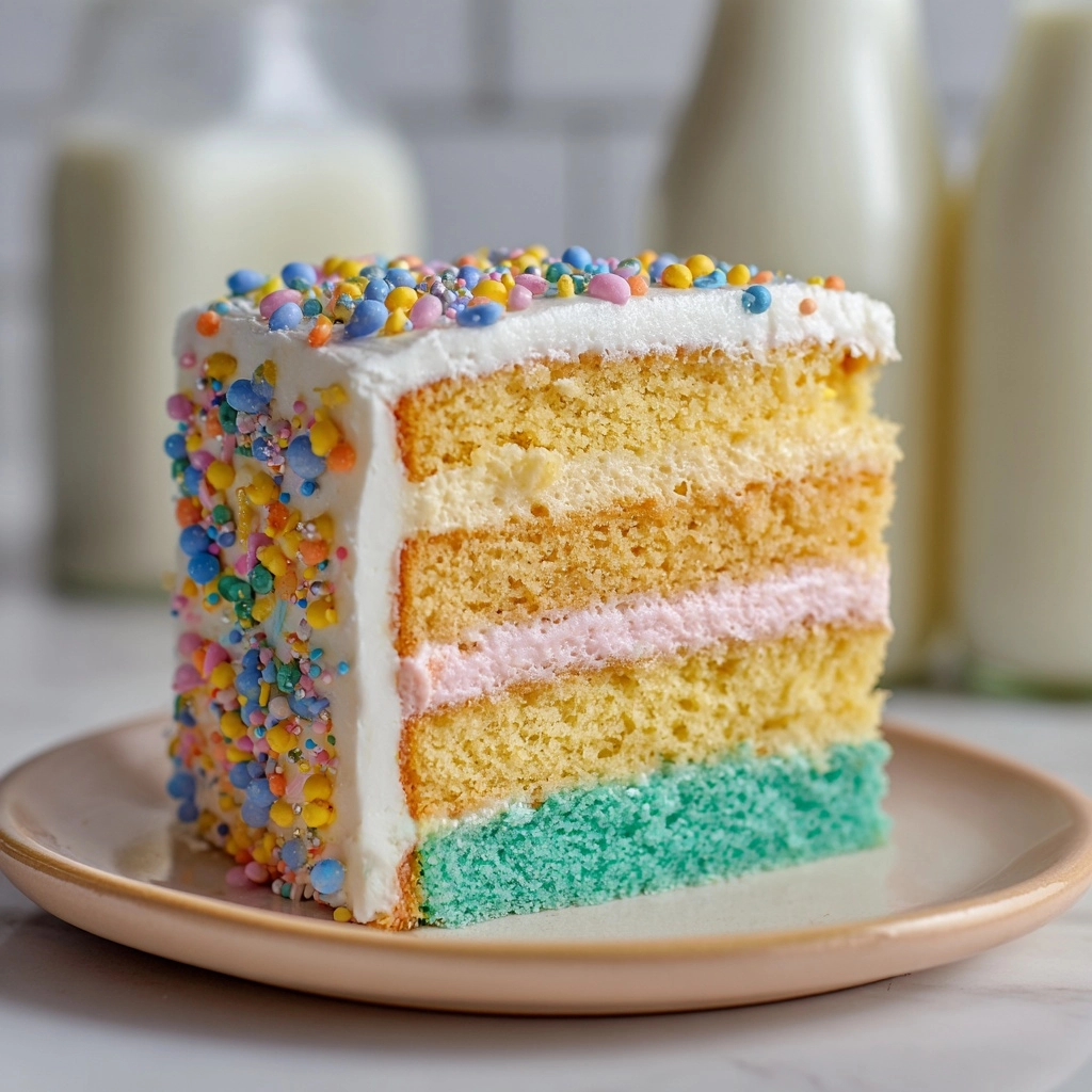 Easy Pastel Easter Cake Recipe - Recipe Image