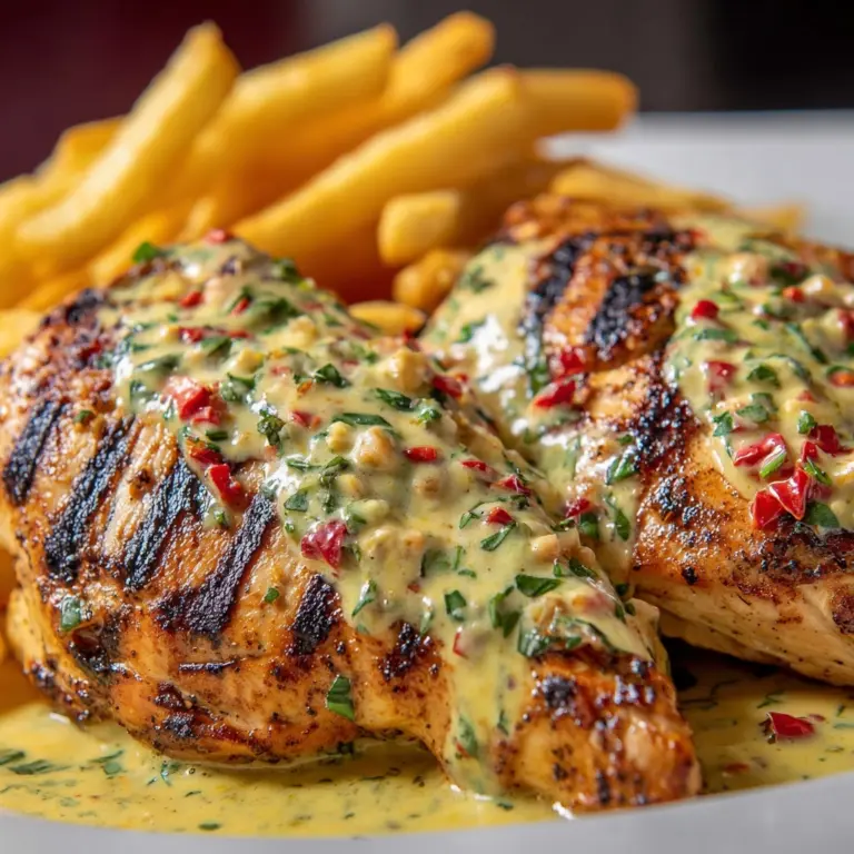 Spicy Creamy Garlic Parmesan Chicken Fillet with Fries Recipe