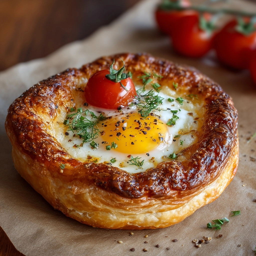 Egg & Cheese Stuffed Bazlama Bread Recipe - Recipe Image