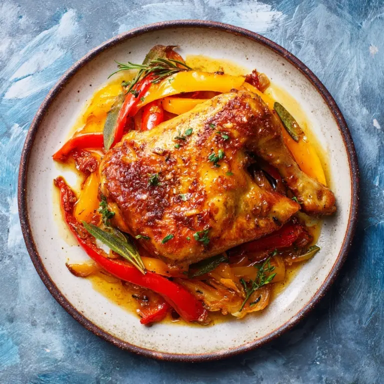 Roasted Chicken with Fennel and Peppers Recipe
