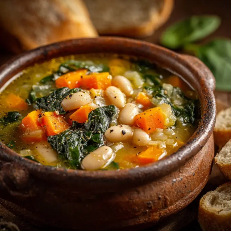 Spinach, Lentil, and Butter Bean Soup Recipe