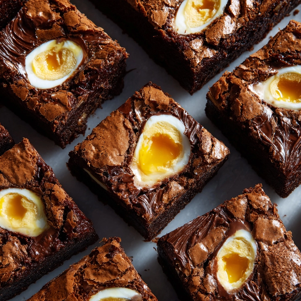 Cadbury Creme Egg Chocolate Brownies Recipe - Recipe Image