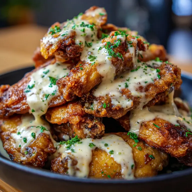 Creamy Parmesan Alfredo Chicken Wings Recipe