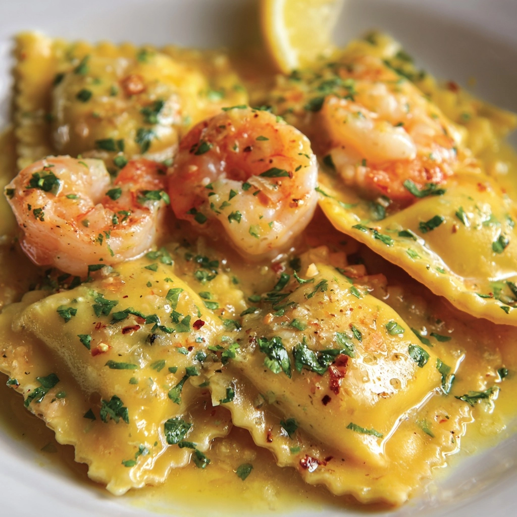 Lobster Ravioli and Lobster in a Zesty Lemon Butter Sauce Recipe - Recipe Image