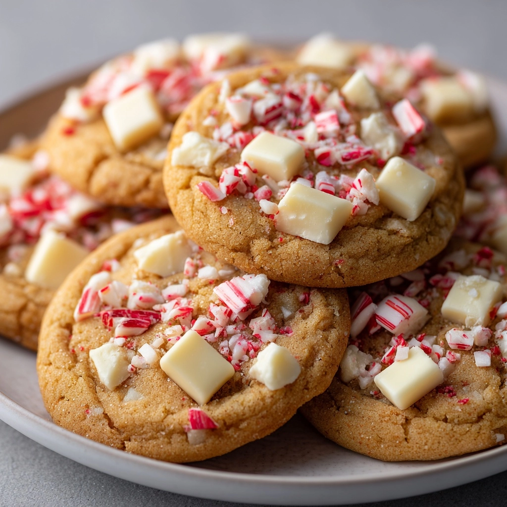 White Chocolate Peppermint Crunch Cookies Recipe - Recipe Image
