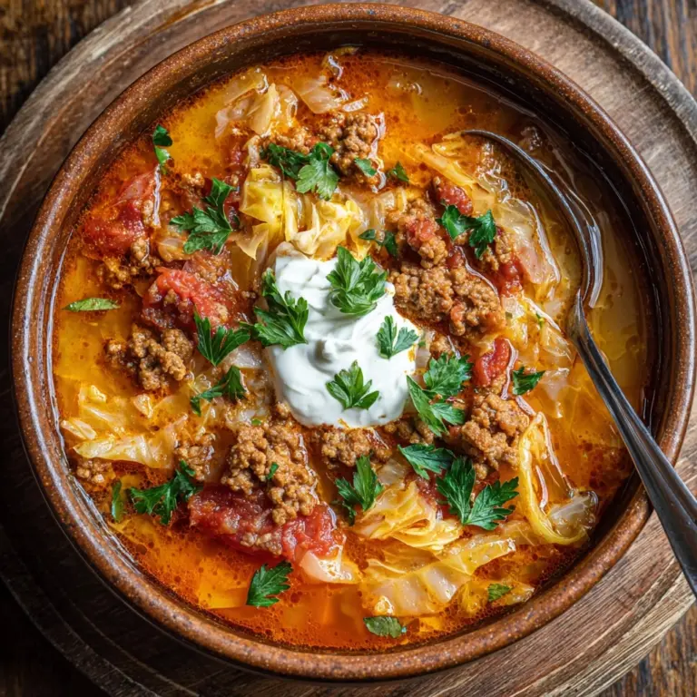 Polish Stuffed Cabbage Soup Recipe