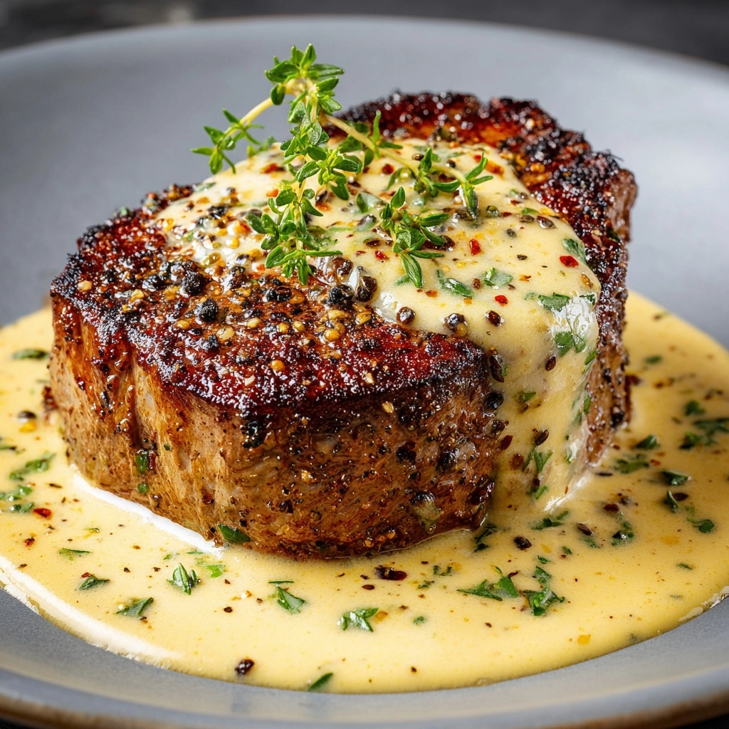 Creamy Garlic Sauce Steak Recipe - Recipe Image