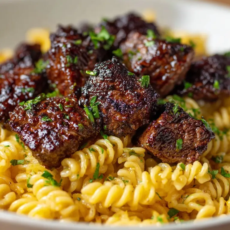 Garlic Butter Steak Bites & Smoky Chipotle Cream Cheese Pasta Recipe