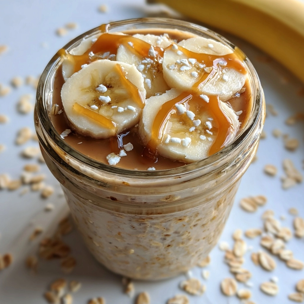 Peanut Butter & Banana Overnight Oats Recipe - Recipe Image