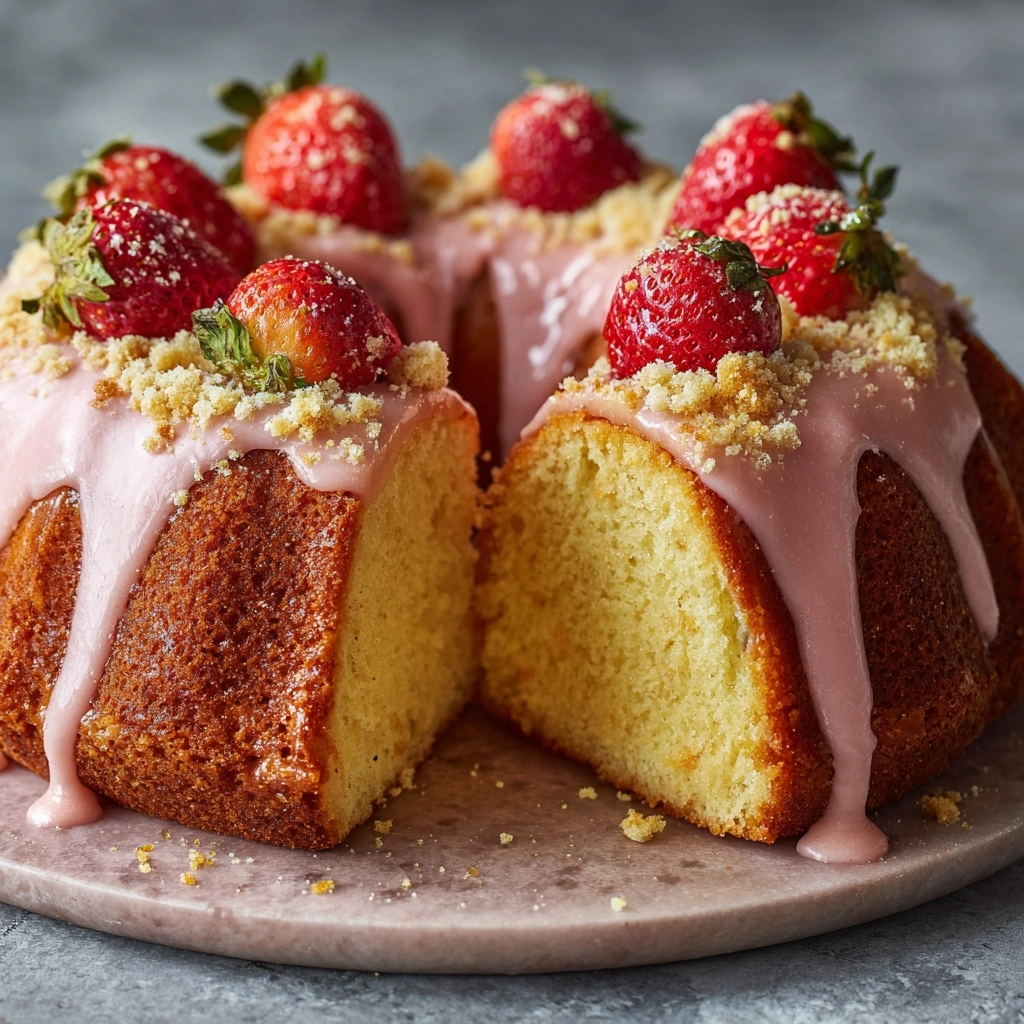 Strawberry Cheesecake Bundt Cake Recipe - Recipe Image