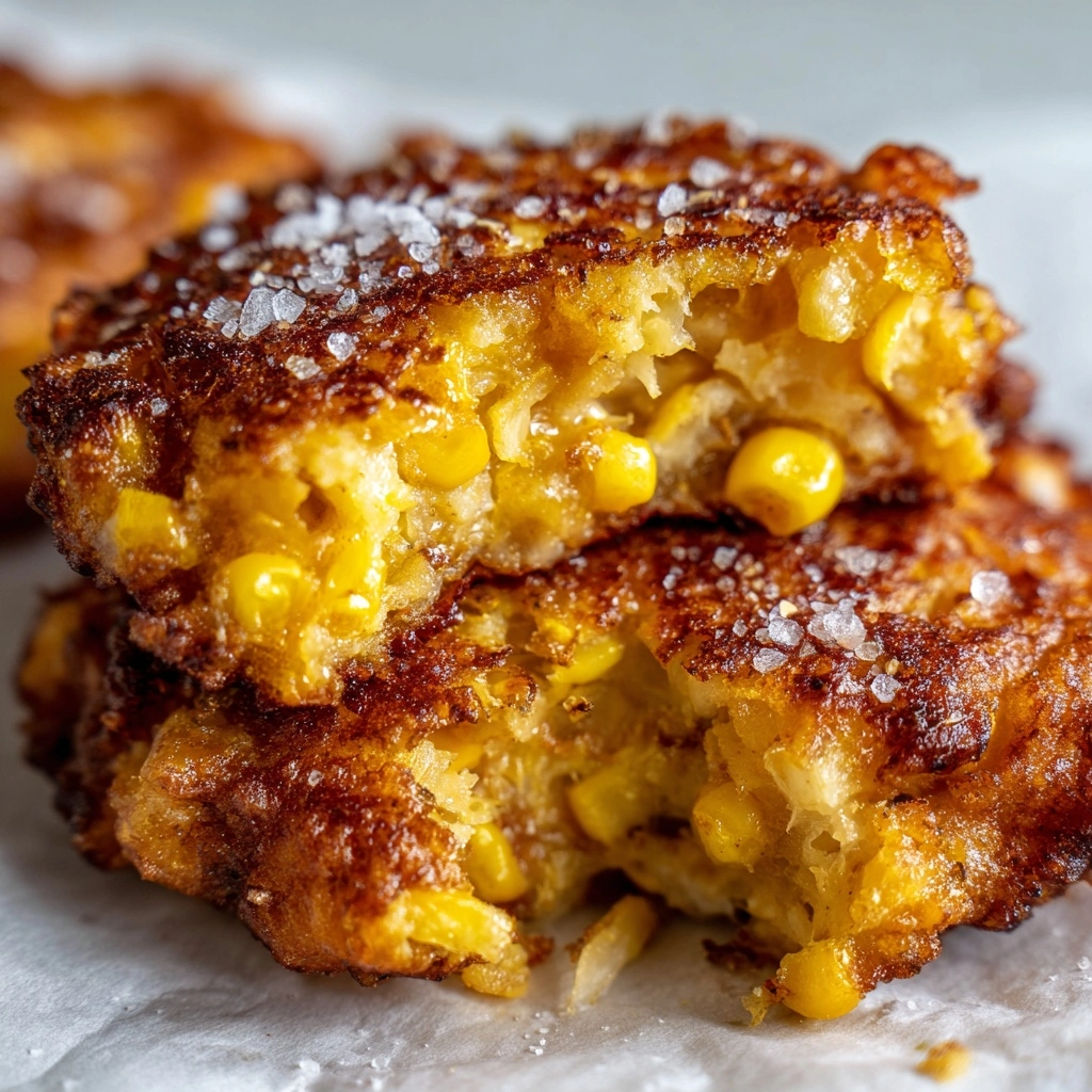 Crispy Cheddar Corn Potato Fritters Recipe - Recipe Image