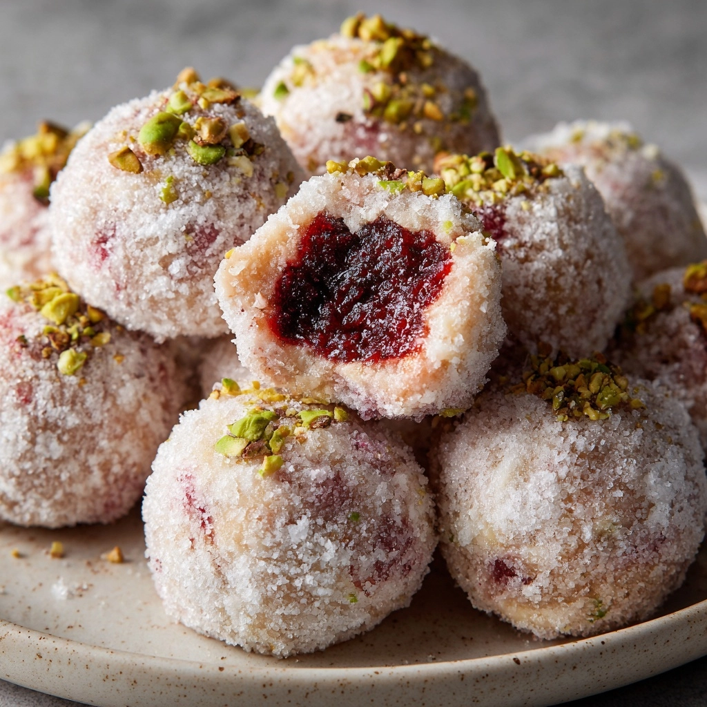 Cherry Pistachio Snowballs Recipe - Recipe Image