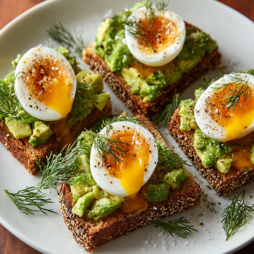 Avocado Toast with Soft-Boiled Eggs and Dill Recipe - Recipe Image
