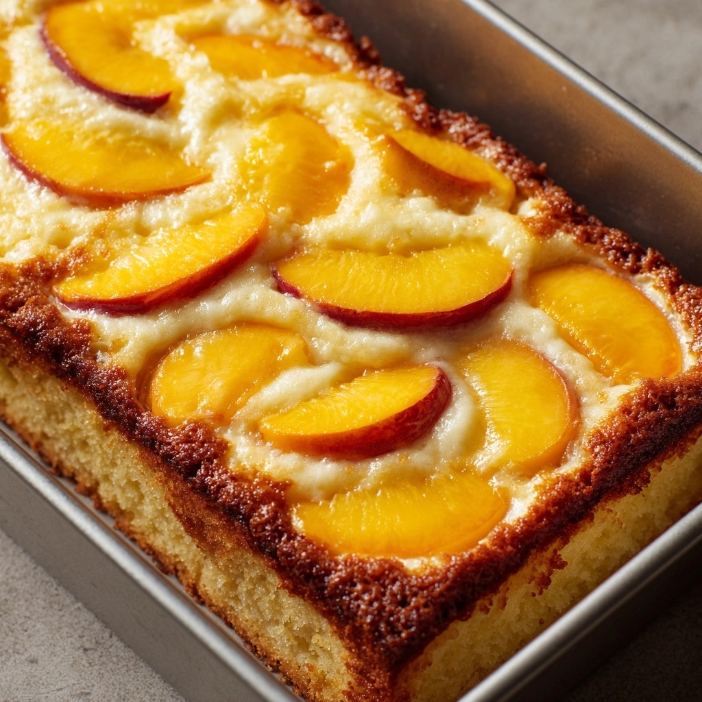 Peaches and Cream Cheese Loaf Recipe - Recipe Image