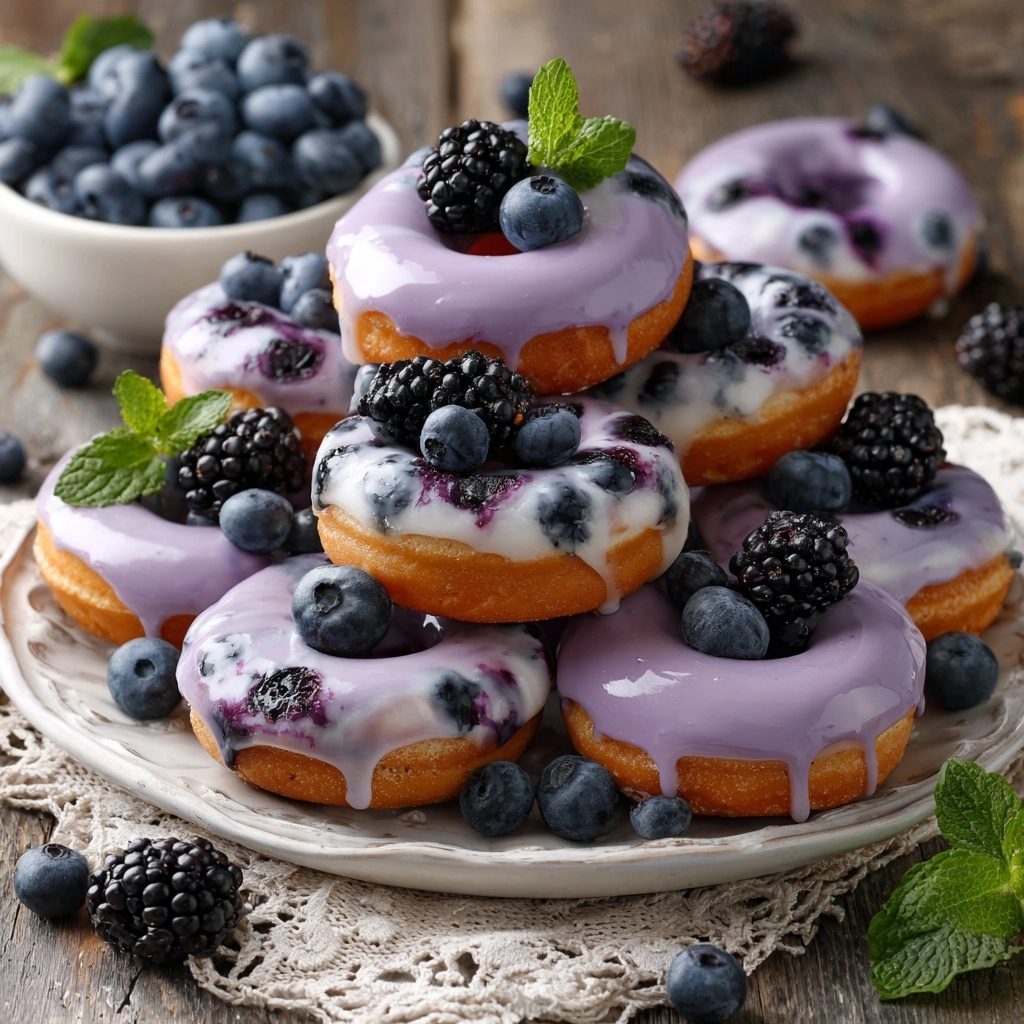 Blueberry Cake Donuts Recipe - Recipe Image