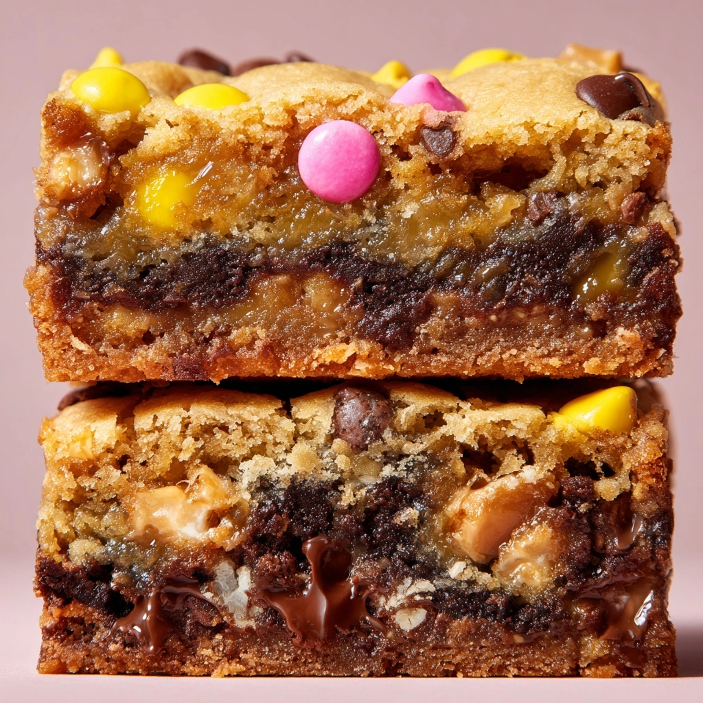 Monster Cookie Dough Brownies Recipe - Recipe Image