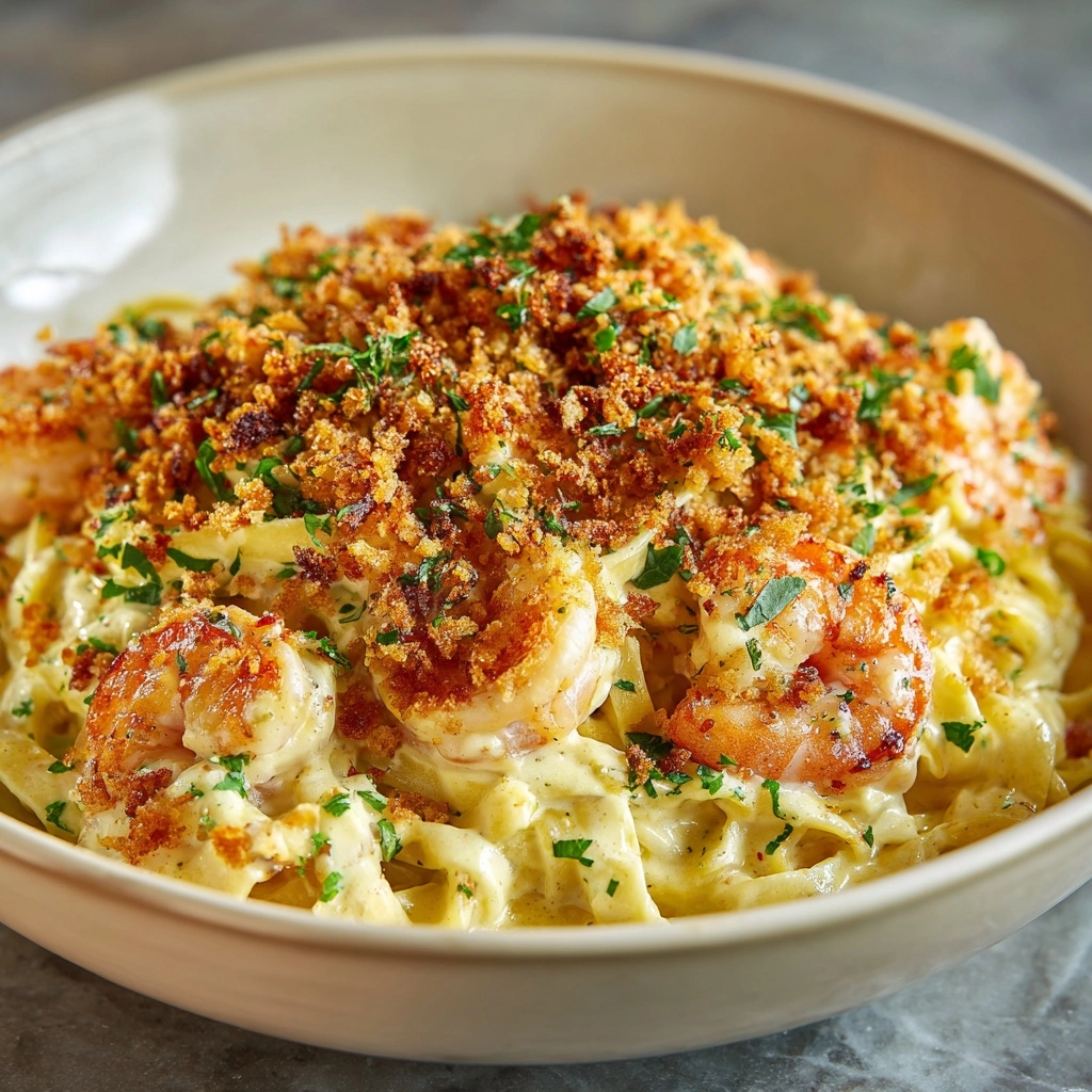Mouthwatering Creamy Chilli Garlic Prawn Pasta Recipe - Recipe Image