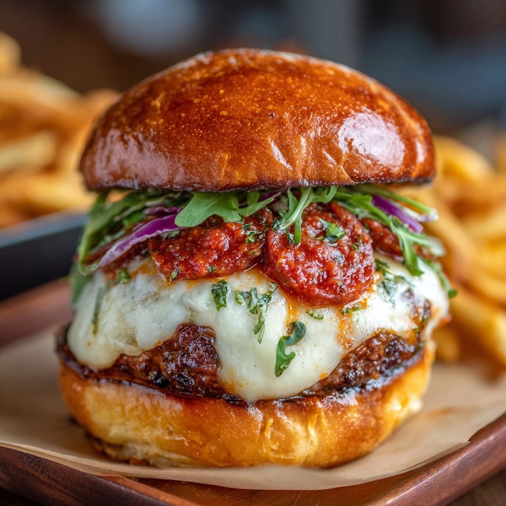 Is This the Most Delicious Best Pepperoni Pizza Burgers Recipe - Recipe Image