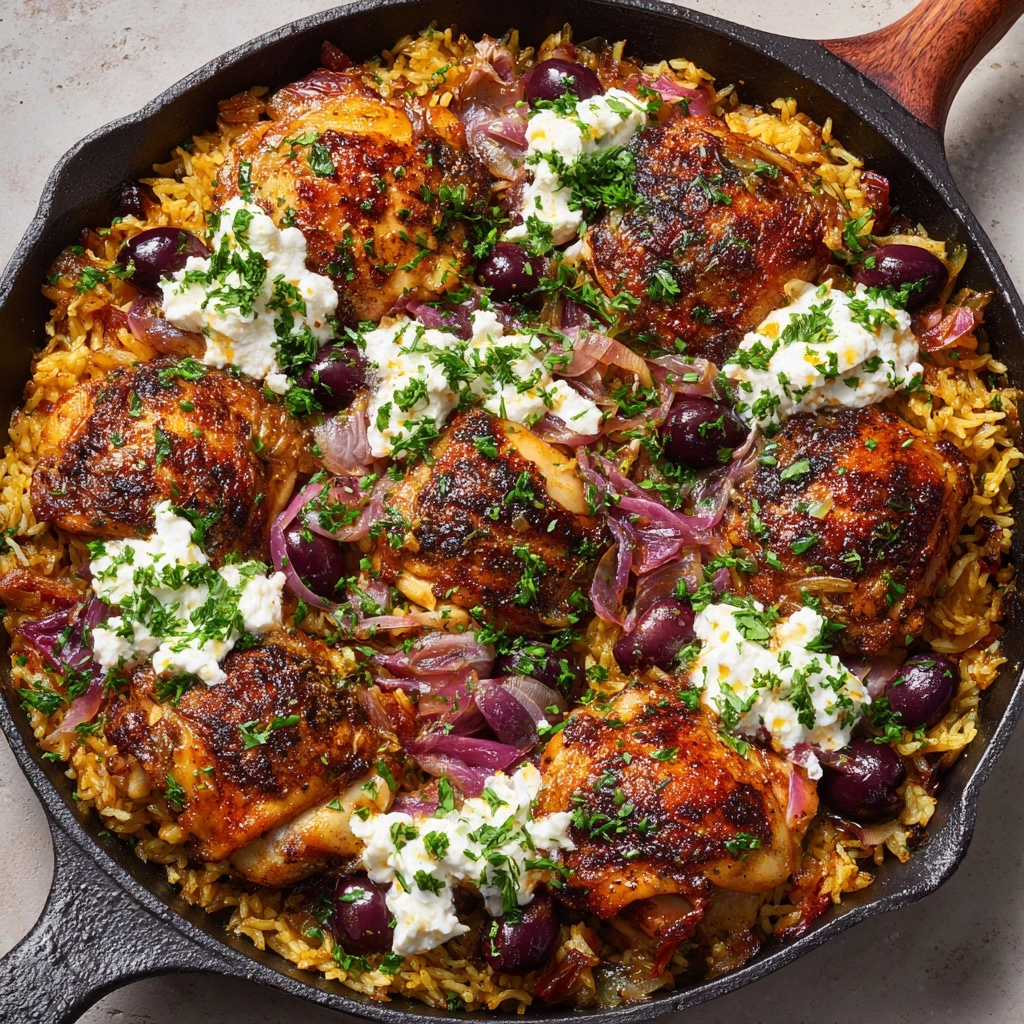 Mediterranean Chicken & Rice Skillet Recipe - Recipe Image