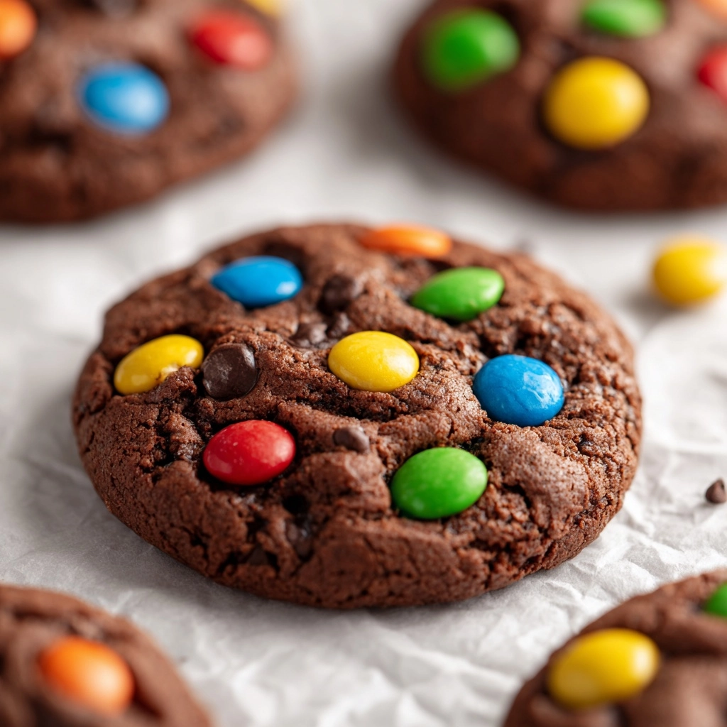Chocolate Chocolate Chip M&M Cookies Recipe - Recipe Image