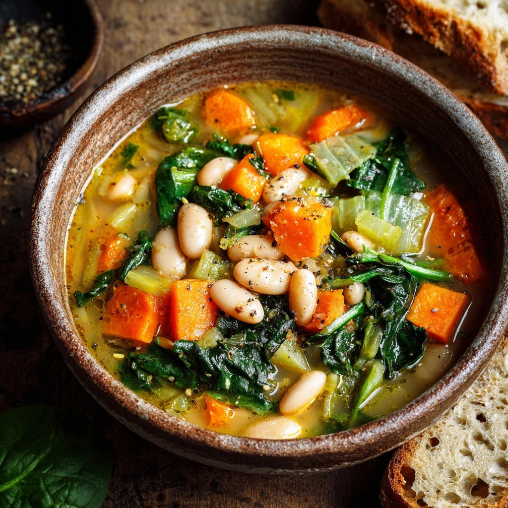 Spinach, Lentil, and Butter Bean Soup Recipe - Recipe Image