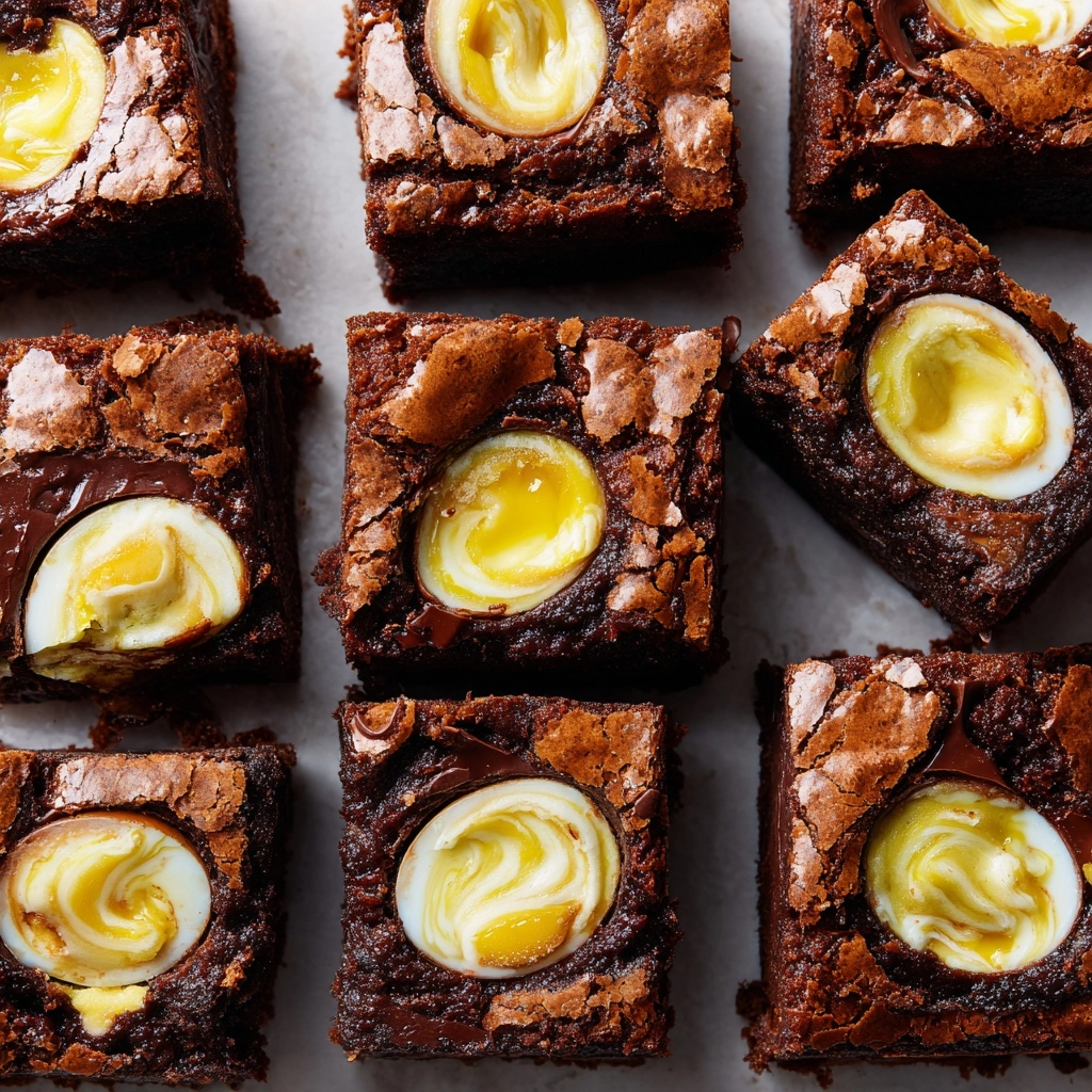 Cadbury Creme Egg Chocolate Brownies Recipe - Recipe Image