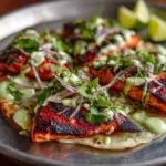 Blackened Salmon with Grilled Naan and Lime Slaw Recipe
