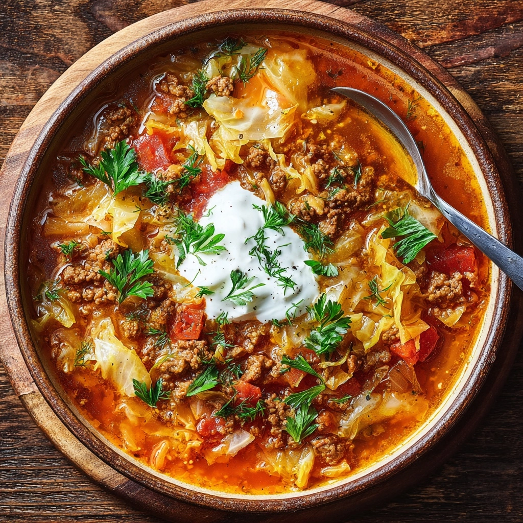 Polish Stuffed Cabbage Soup Recipe - Recipe Image