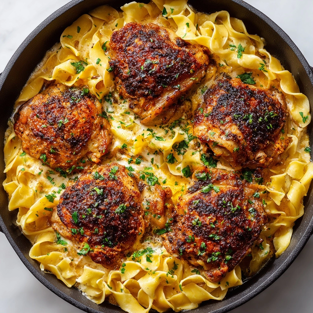 One-Pan Chicken with Buttered Noodles Recipe - Recipe Image