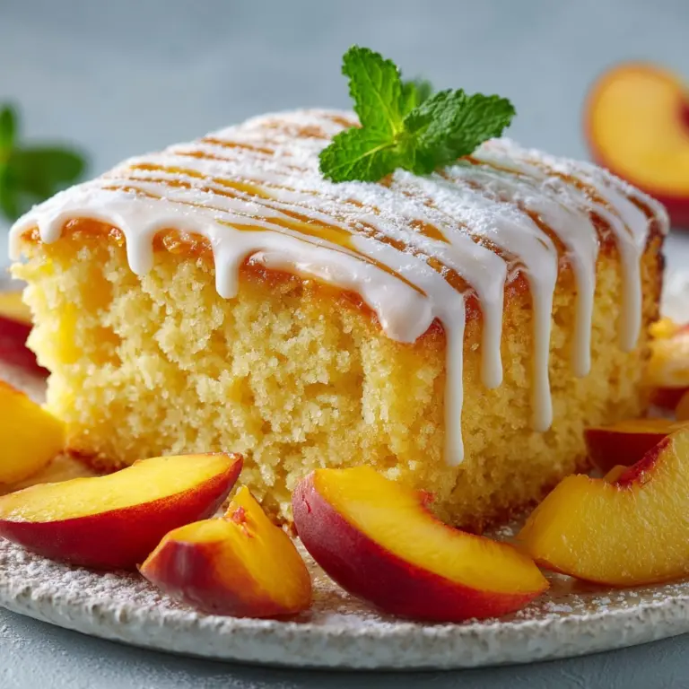 Brown Sugar Peach Cake Recipe