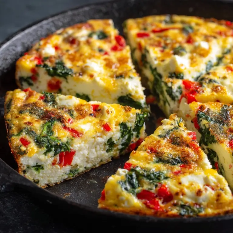 Red Pepper, Spinach, and Goat Cheese Frittata Recipe