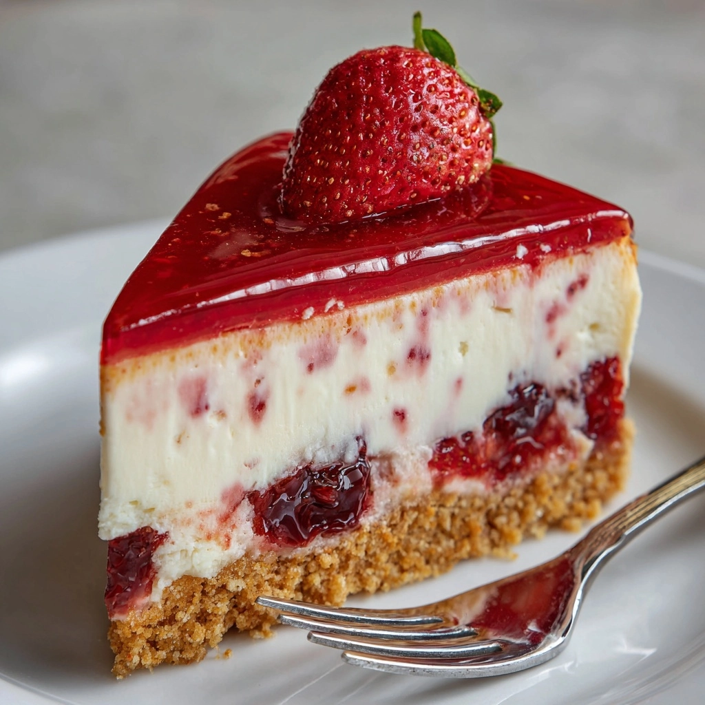 Creamy Strawberry Cheesecake Recipe - Recipe Image