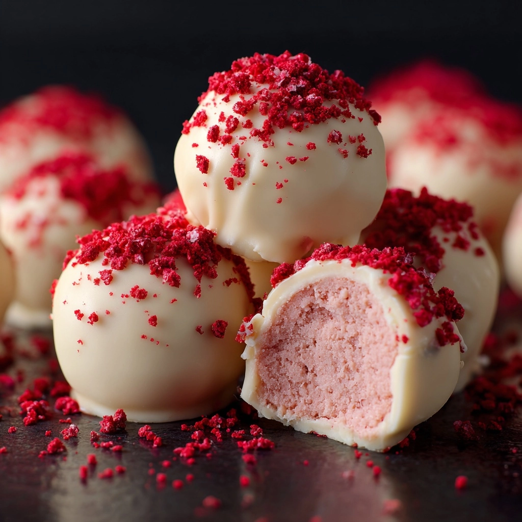 White Chocolate Strawberry Truffles Recipe - Recipe Image