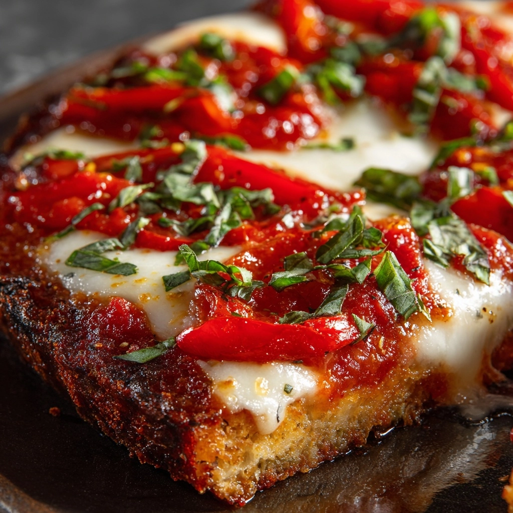 Calabrian Chili Roasted Red Pepper Pizza Recipe - Recipe Image