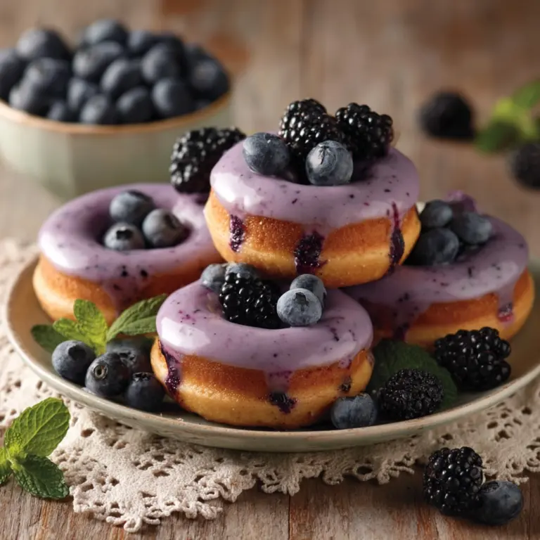 Blueberry Cake Donuts Recipe