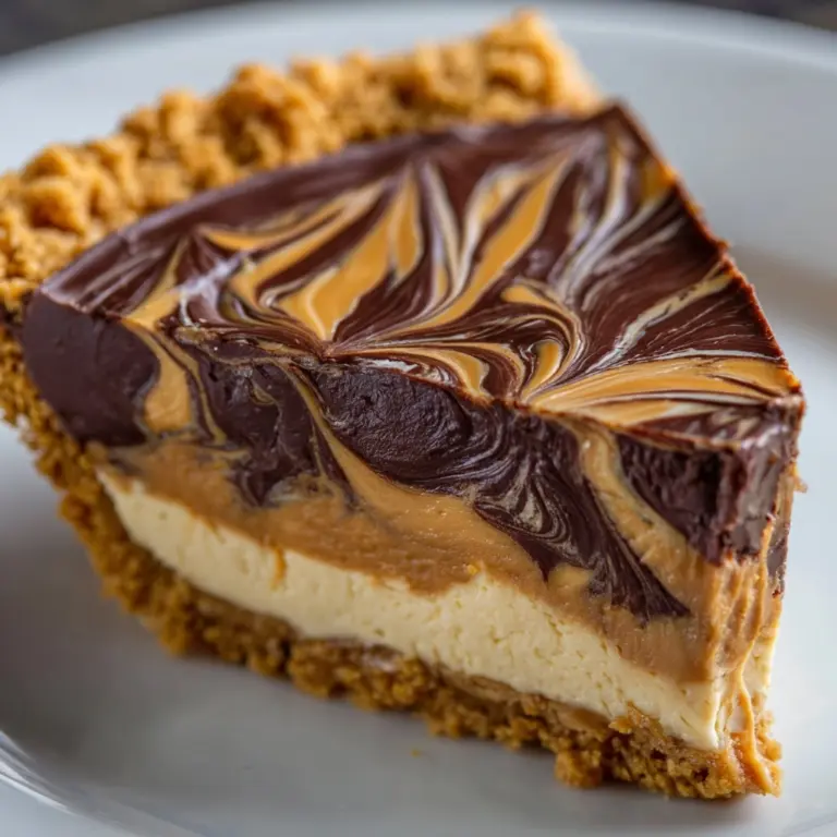 No-Bake Chocolate Peanut Butter Swirl Pie Recipe