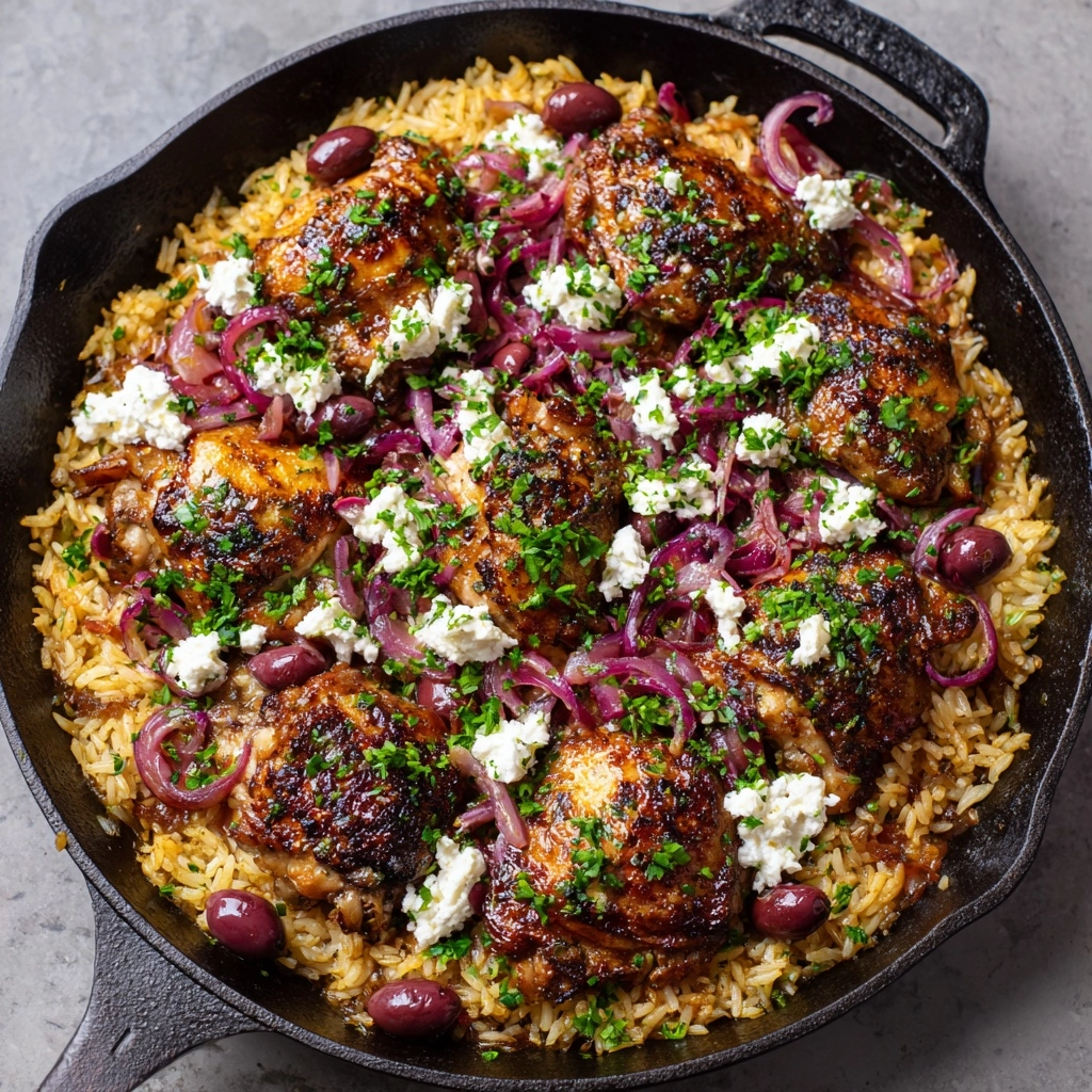 Mediterranean Chicken & Rice Skillet Recipe - Recipe Image