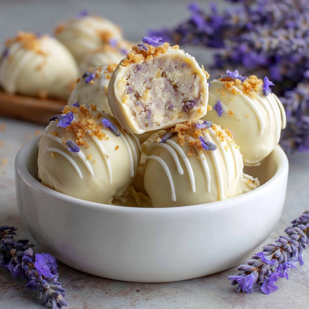 Honey Lavender White Chocolate Truffles Recipe - Recipe Image