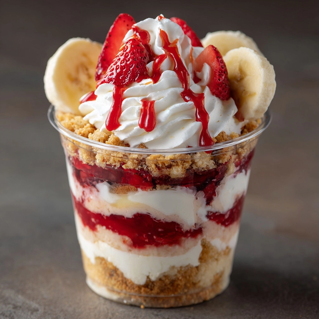 Banana Strawberry Pudding Cheesecake Cups Recipe