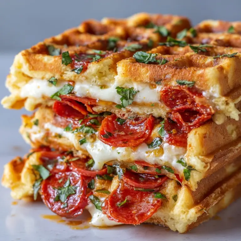 The Best Pizza Stuffed Waffle Snacks for Fun, Cheesy Flavor Recipe