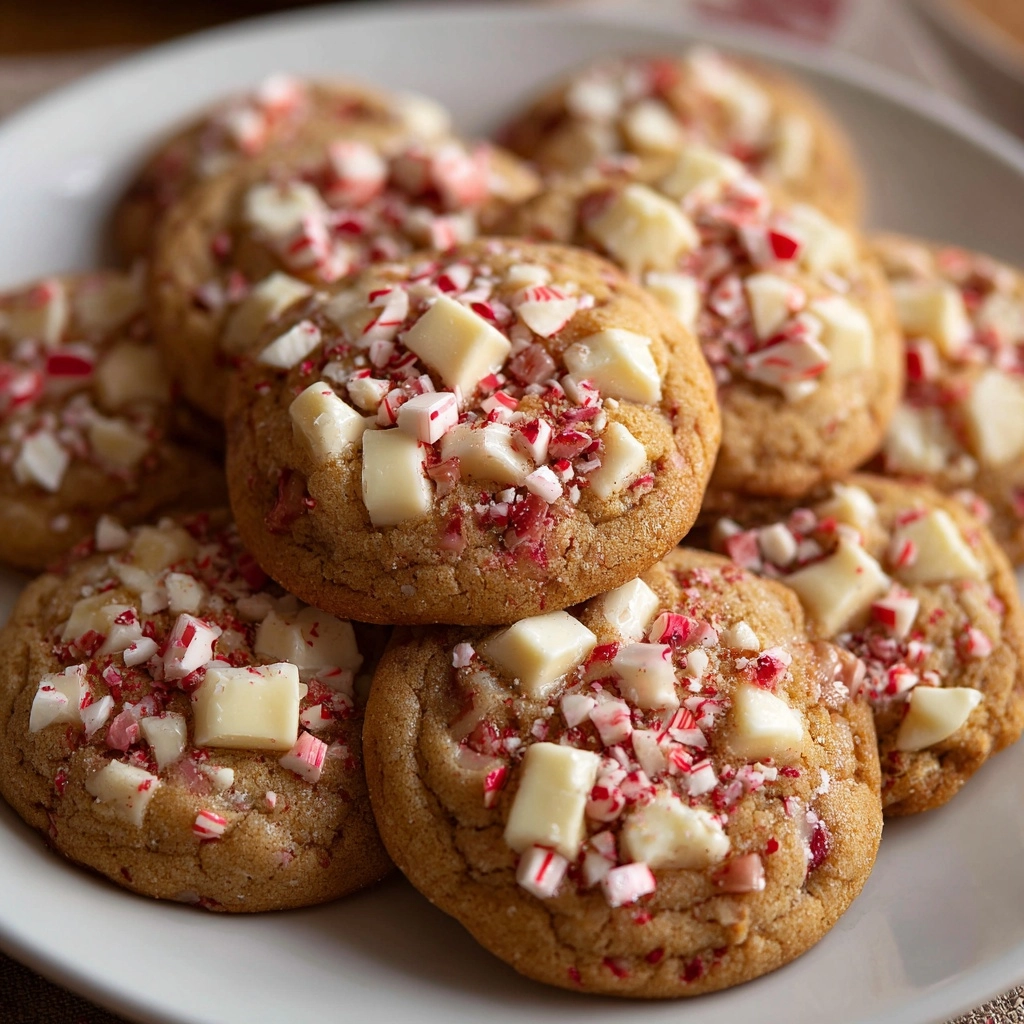 White Chocolate Peppermint Crunch Cookies Recipe - Recipe Image