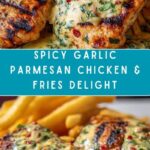 Spicy Creamy Garlic Parmesan Chicken Fillet with Fries Recipe