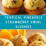 Fresh Pineapple Strawberry Swirled Slushies Recipe
