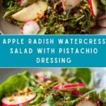 Apple Radish and Watercress Salad with Pistachio Chile de Árbol Dressing Recipe