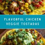 Chicken Veggie Tostadas with Guacamole Recipe
