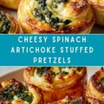 Spinach and Artichoke Stuffed Soft Pretzels Recipe